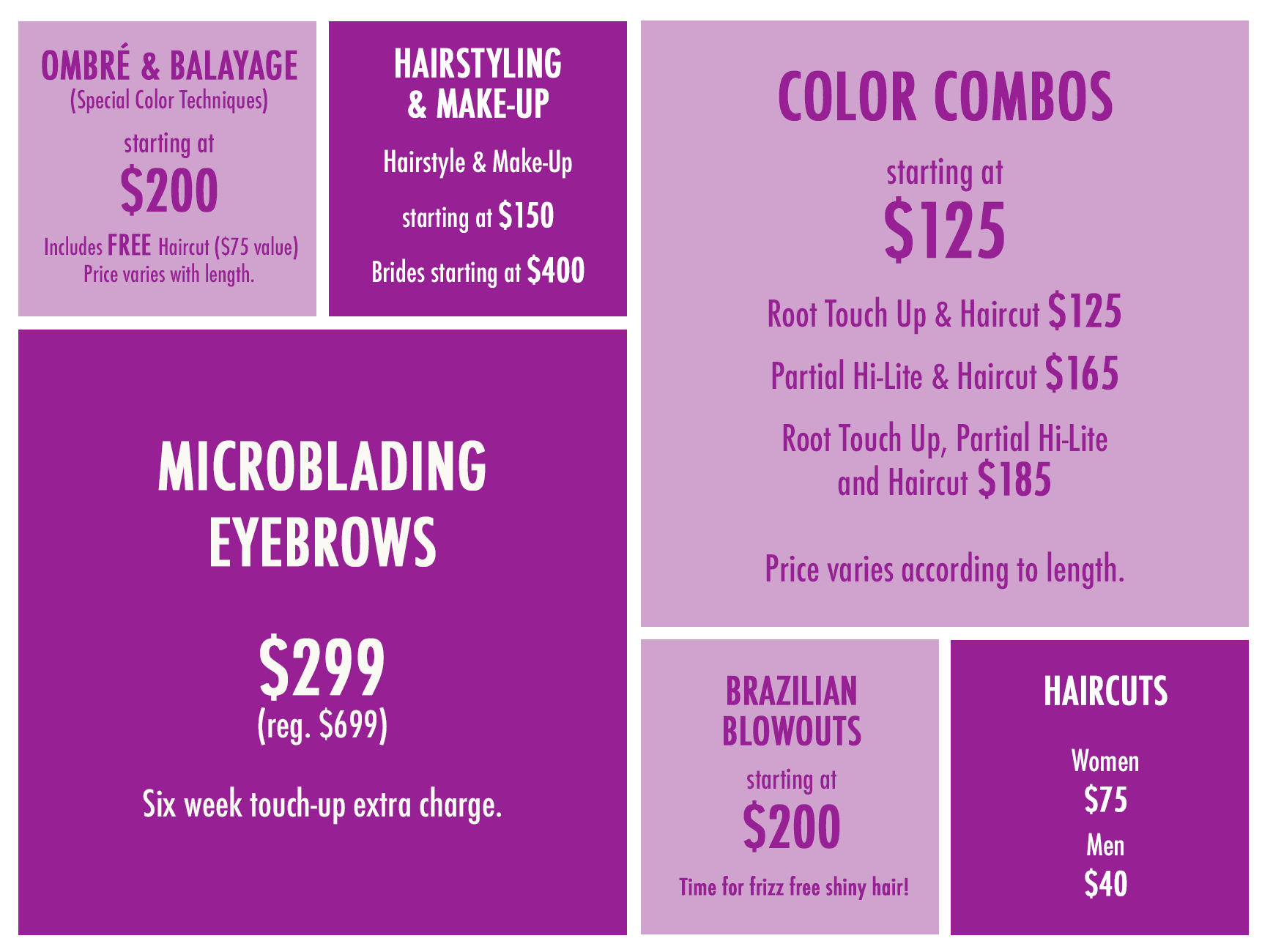 Salon Montage Specials